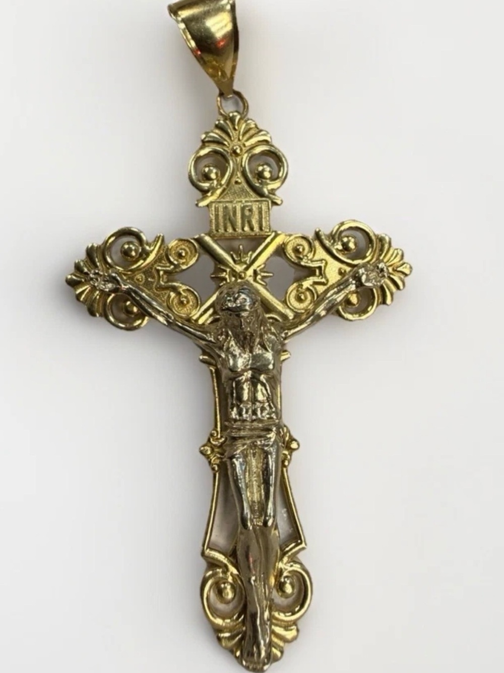 14K Gold Crucifix Pendant